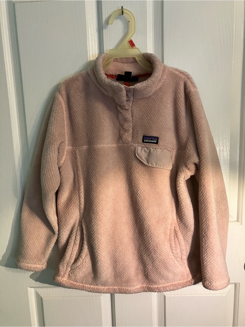 Patagonia Pink Fleece Pullover Snap-Placket